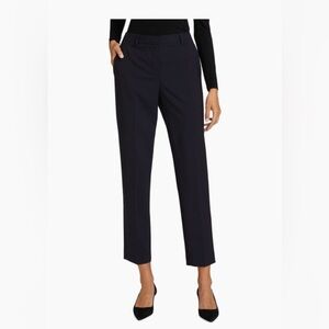 GUC. Theory Wool Flat Front Slacks size 12. Black. Chic. Classic.
